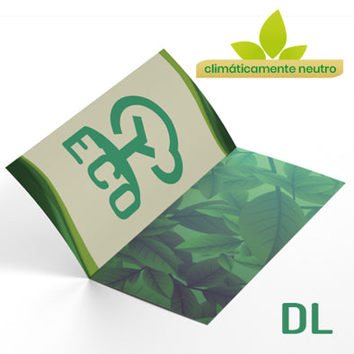 Díptico DL en papel ecológico natural