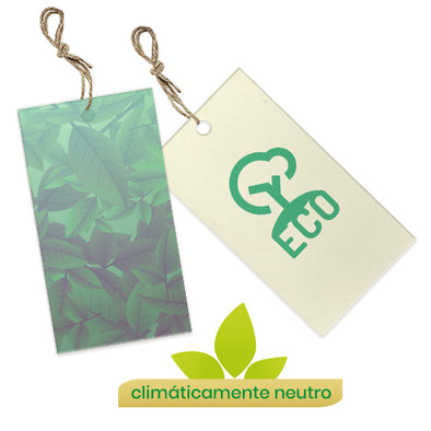 Etiquetas colgantes en papel ecológico