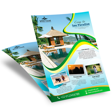 Flyers A5 (148x210mm). Papel estucado mate o brillo 135 gr.