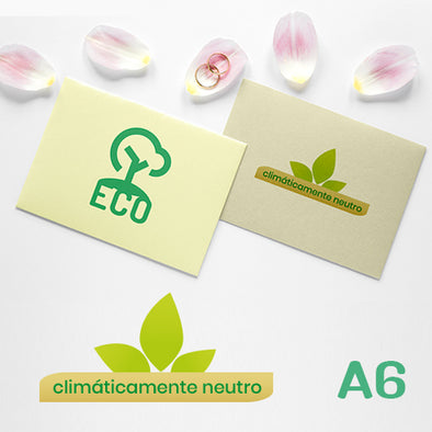Invitaciones en papel ecológico natural