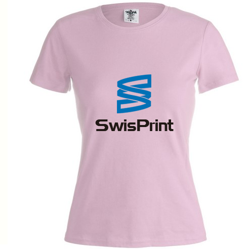 Camiseta mujer Keya. Grabación 2 colores en 1 posición.