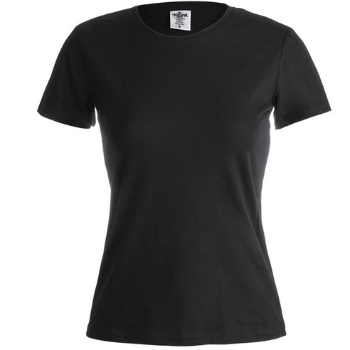 Camiseta mujer Keya. Grabación 1 color en 2 posiciones.