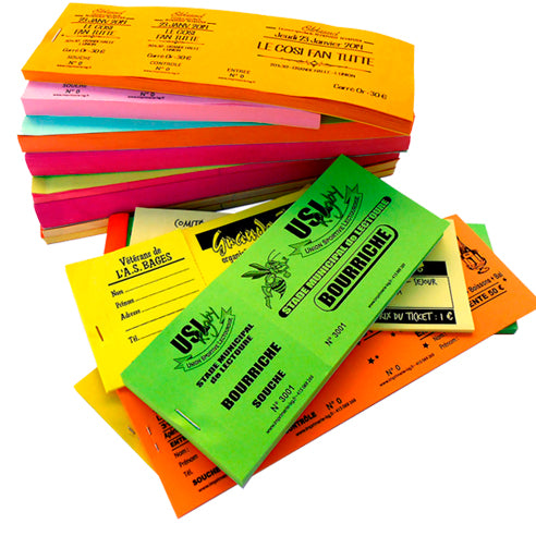 Tickets rifas a 1 color